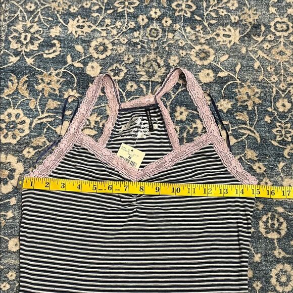 Guess Y2K Multicolor Striped Lace Trim Halter Pullover Tank Top 2000’s - Picture 12 of 13